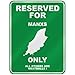manx22  - RESERVED FOR MANX ONLY PARKING SIGN COUNTRY ISLE