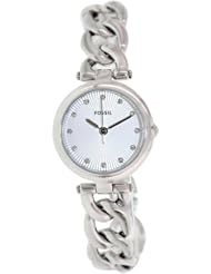 Fossil Womens ES3390 Olive Analog Display Analog Quartz Silver Watch