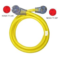 Conntek 14368-50 RV 30 Amp 50-Foot 10/3 Brilliant Yellow Extension Cord Straight Blade