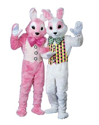 Rubies Adult Easter Bunny Costume, White, One Size