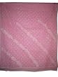 Indian Sari White Hand Embroidery Pink with Blouse Cotton Fabric