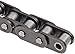 Tsubaki RF06BRB British Standard Roller Chain, Single Strand, Riveted, Carbon Steel, Metric, 06B ISO No., 3/8
