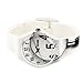 Swatch Enlarge Time White Dial White Silicone Strap Unisex Watch SUOW704