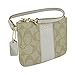 Coach Signature PVC Small Wristlet 52860 Light Khaki Chalk