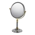 Mirror Image two-tone Vanity Mirror Swirl Stem 7X/1X - 6