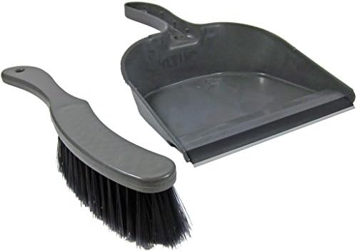 Colored Dustpan with Brush for Easy Cleaning Indoors and Outdoors and Optional Upright Broom Set