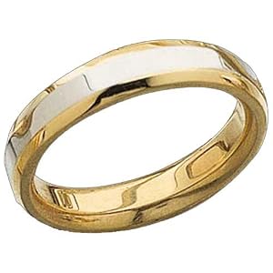 Mishmash Platinum and Yellow Gold Chic Ladies Wedding Band