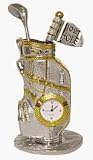 19th Hole Two-Tone Golf Bag Clock