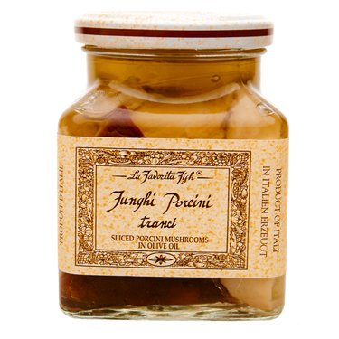 Italian La Favorita Funghi Porcini tranci, Porcini mushrooms in Olive oil 10 oz by Funghi Porcinis