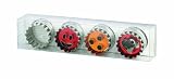 Birkmann 143913 - Set de 4 emporte-pièces pour biscuits type "Linzer" - Recettes / Boîte transparente /Acier inoxydable (Import Allemagne)