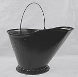 Standard Fireplace Hearth Ash Coal Bucket Carrier - BLACK