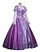 Cosrea Disney Rapunzel Embroidered Purple Satin Adult Cosplay Costume