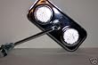 Rectangle Chrome Mirror with Clear Reflector Bike Bicycle