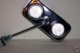 Rectangle Chrome Mirror with Clear Reflector Bike Bicycle