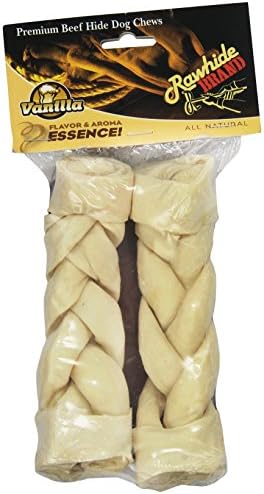 Rawhide Brand 6-Inch Vanilla Essence Braided Roll, 2-Pack, Shrink/Hdr