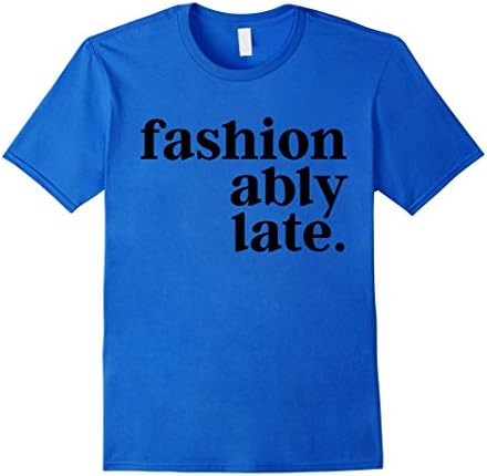 Men's fashion ably late t shirt 2XL Royal Blue