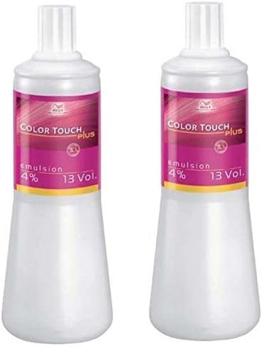 2 Set Wella Color Touch Plus Emulsion 4% 1000 ml by Color Touch Plus