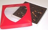 Scott's Cakes 1 lb. Dark Chocolate Almond Bark in a Heart Box