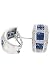 Jewelry : Brilliant 18k white gold diamond and sapphire earrings