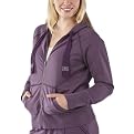 Pure Energy Plus Long Sleeve French Terry Cotton Hoodie - Purple