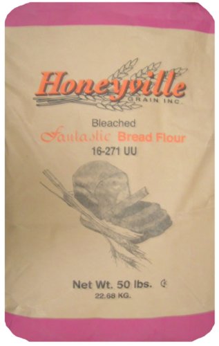 Bleached Fantastic Bread Flour - Bulk 50 Pound Bag by Honeyville Grain