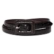 Womens Skinny Faux Crocodile 0.6 Inch Belt by Landes