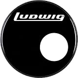 Ludwig Logo Resonance Bass Drum Head with Port Black 22 Inch