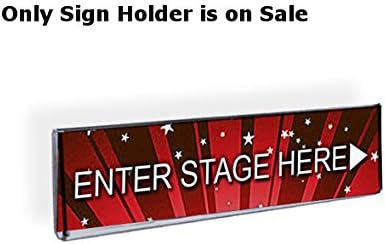 Count of 10 Acrylic Wall Mount Nameplate Sign Holder w/Magnetic Tape 8.5"wx2.5"h