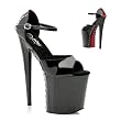 8 Inch Heel Sexy Shoes High Platform Shoes Corset Dorsay Shoes Black