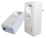 LEA - Duo NetSocket200+ - Pack de 2 adaptateurs CPL 200 Mbps avec prise électrique