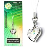 Heart WMP-1H Crystal AB Mobile Phone Case MP3 Player Charm with Original Swarovski Crystal