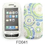 Samsung Impression A877 Full Diamond Crystal, Yellow/Blue Circles on White  ....