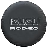 41HWkeSKRnL. SL160  Isuzu Rodeo 30 Spare Tire Cover w/ Isuzu Rodeo Logo   Premium Quality Haartz® Black Denim Vinyl