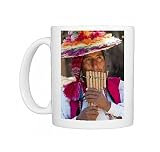 Local residents of Taquile Island, Lake Titicaca, Peru, South America Photo Mugs