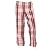 Raspberry Berry Red Spring Bright Colors Patchwork plaid check Fun Print Novelty tie cord cotton pants for lounging, sleep, sports. Unisex relaxed fit, available in 3 Youth sizes