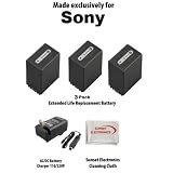 Buy 3 Pack Of Li-Ion Extended Life Replacement Battery Pack For The Sony NP-FV100... by Sunset