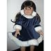 American Girl Doll Clothes Navy Blue Ice Skating Dress w/Tiara
