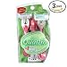 Schick Quattro for Women Disposable Razor with Raspberry Rain Scented Handle, 3-Count (Pack of 3)