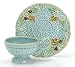 Italian Majolica Berries And Leaves Teacup And Saucer For Tuscan Kitchen Decor
