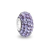 Bling Jewelry Sterling Silver Purple Swarovski Crystal Bead Chamilia Compatible