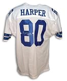 Autographed Alvin Harper Dallas Cowboys White Throwback Jersey