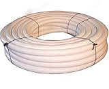 HydroMaxx 100 Foot x 1-1/2 Inch White Flexible "Flex" PVC Pipe, Hose, Tubing for Pools, Spas and Water Gardens