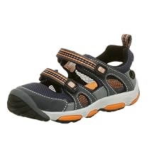Stride Rite Toddler Argo Stage 3 Sandal,Graphite/Navy,5 W US Toddler