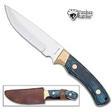 Timber Rattler Blue Wood Handle Outland Bowie w/ Leather Sheath