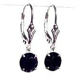 chic Jet Black Swarovski Crystal drop earrings on Sterling Silver lever backs with Gift Box. Beautiful jewellery for very special people.