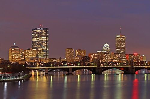 Abstract Canvas Wall Art Boston Redline Photograph Print on Canvas for Home Decoration Modern Painting Wall Decor One Piece Canvas Art Set,Stretched and Framed, Ready to Hang,12*16inch