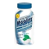 Search : Maalox Maximum Strength Antacid Barrier Chewable Tablets, Mint, 65-Count Bottles (Pack of 4)