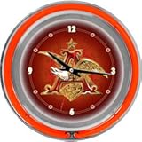 New Budweiser A & Eagle 14 Inch Neon Wall Clock