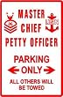 MASTER CHIEF PETTY OFFICER PARKING navy sign
