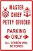 MASTER CHIEF PETTY OFFICER PARKING navy sign